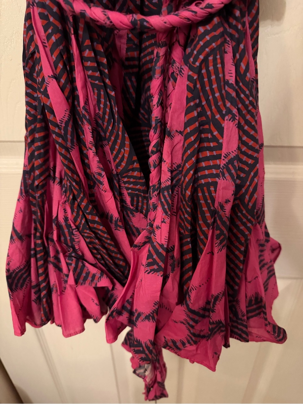 RHODE Pink and Black Geometric Long-Sleeve Dress - Picture 6 of 7
